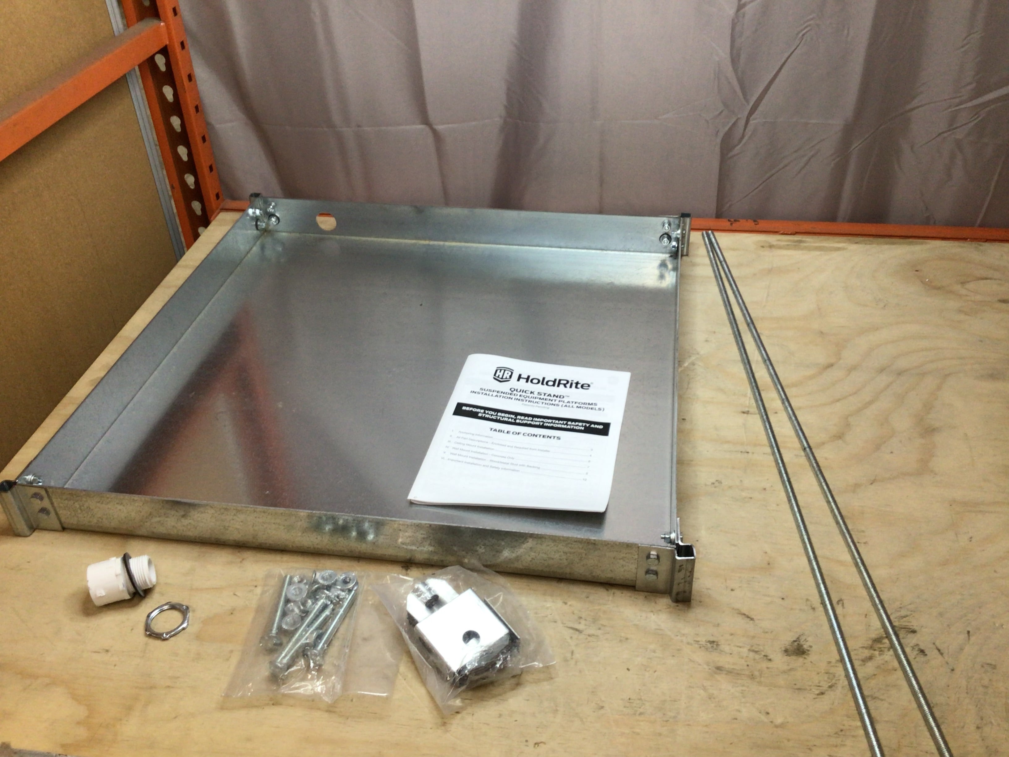 HOLDRITE 50-SWHP-W Wall Mounted Water Heater Platform, 50gal *OPEN BOX* (8128555221230)